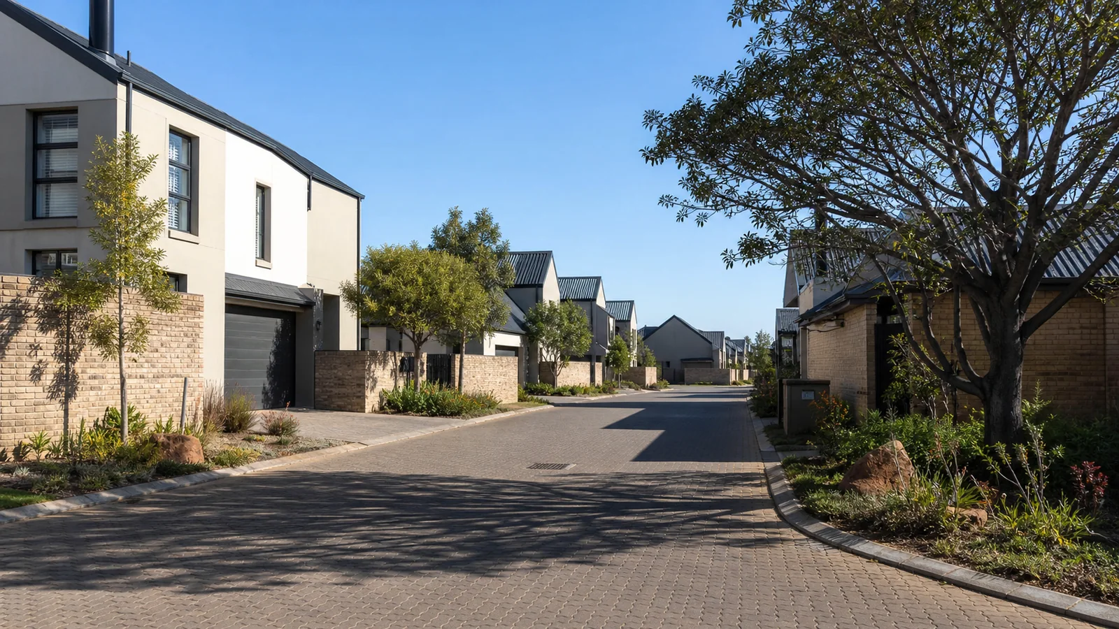 Editorial view of Fourways townhouse and cluster-home property context in Pine Slopes