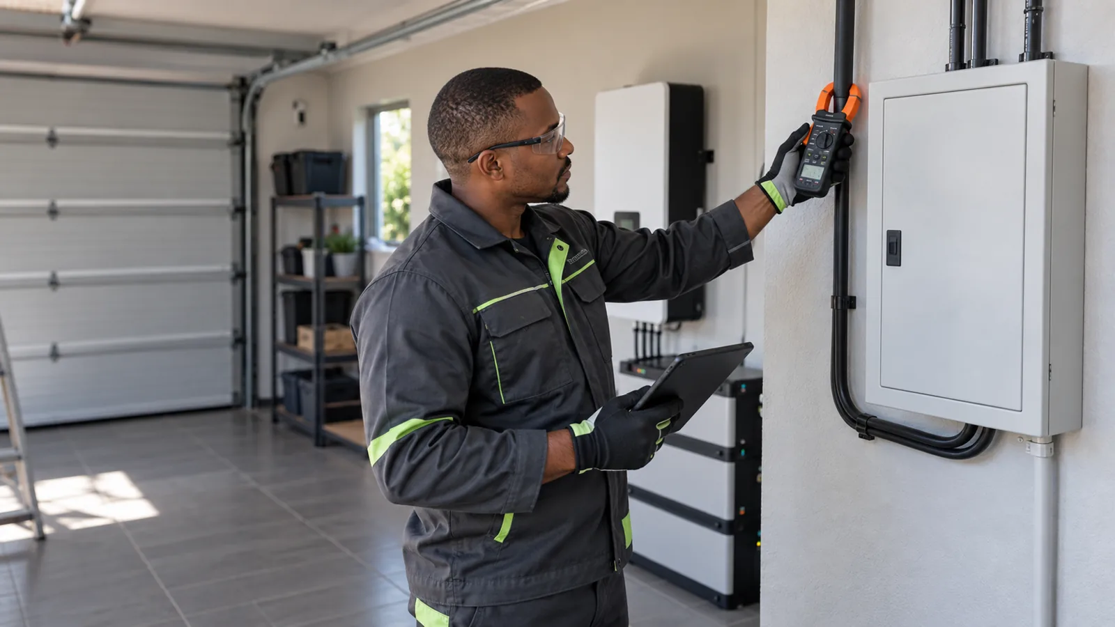 Electrician performing active electrical testing for Roodekrans property planning