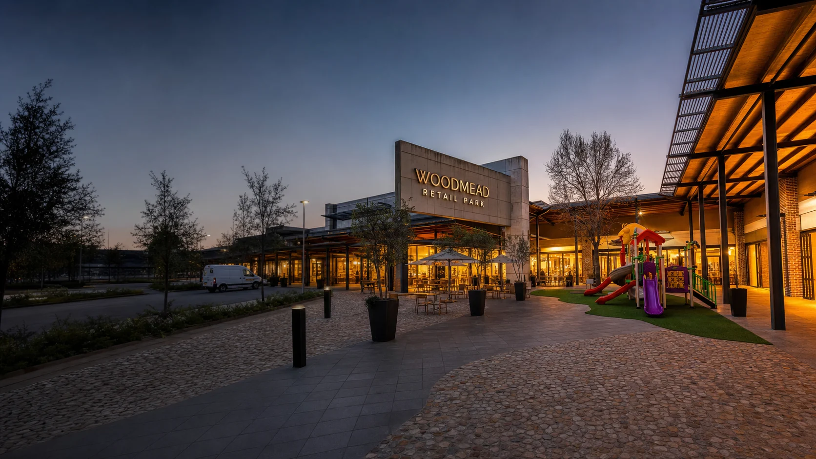 Wesslink artistic impression representing the Woodmead Retail Park retail precinct