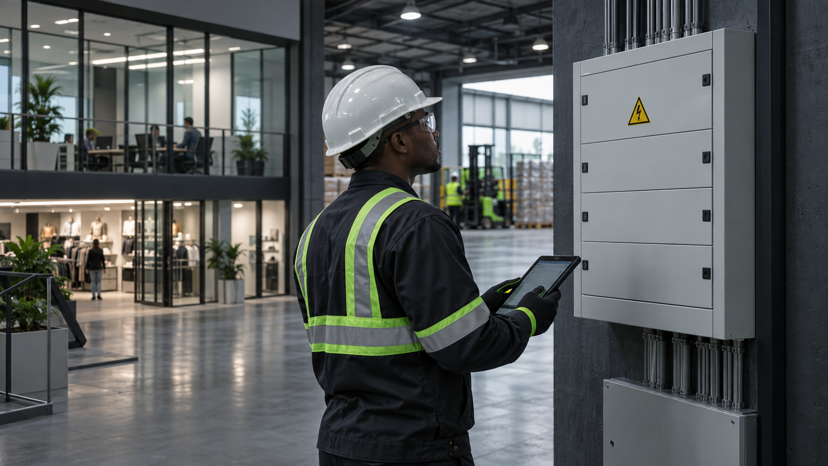 Electrician Laudium switchgear assessment context Electrician assessing commercial switchgear for Laudium electrical planning
