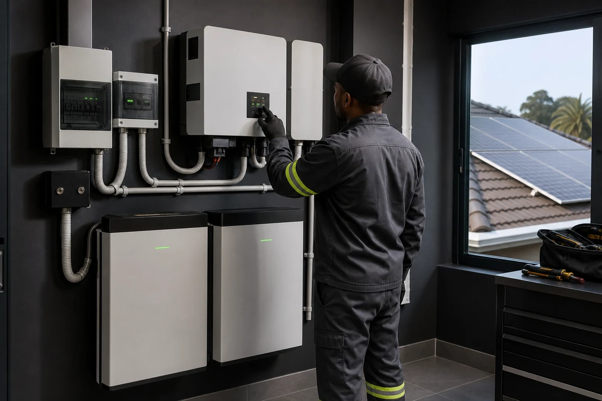 Solar electrical assessment, protection and changeover planning illustration